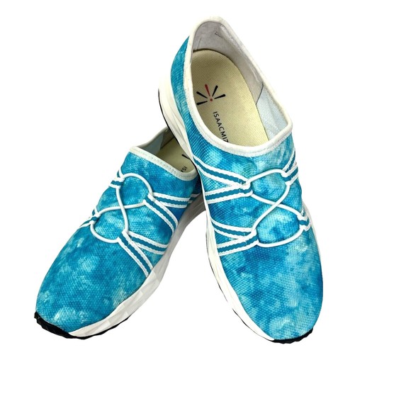 Isaac Mizrahi Sneakers Shoes ~ 7.5 Tie Dye Sea Glass Multi Blue Slip on NEW - Picture 9 of 9